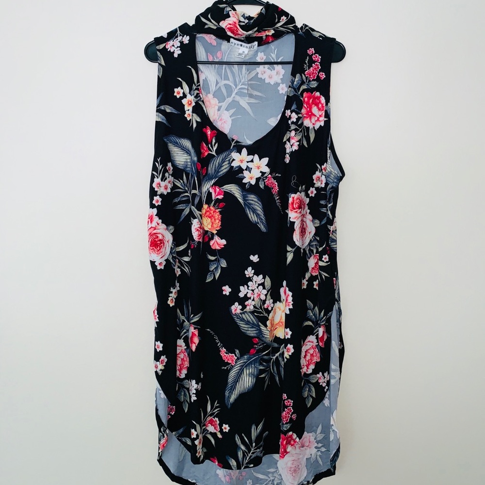 Eye Candy High Low Turtle Neck Sleeveless Top